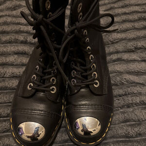 Women's Dr. Martens Black BXB Luxor steel toe Lace Up Boots Size 6 uk 4